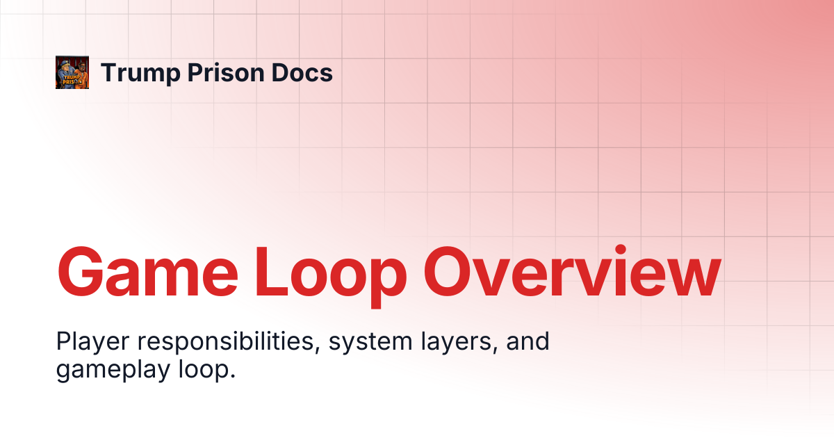 Game Loop Overview | Trump Prison Docs